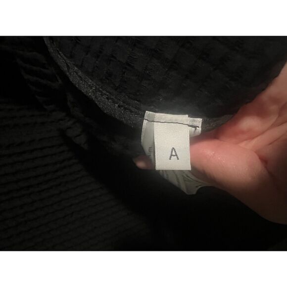 Eileen Fisher Petite Cotton Tencel Stretch Waffle Grid Jacket Black Large Petite - Picture 9 of 9